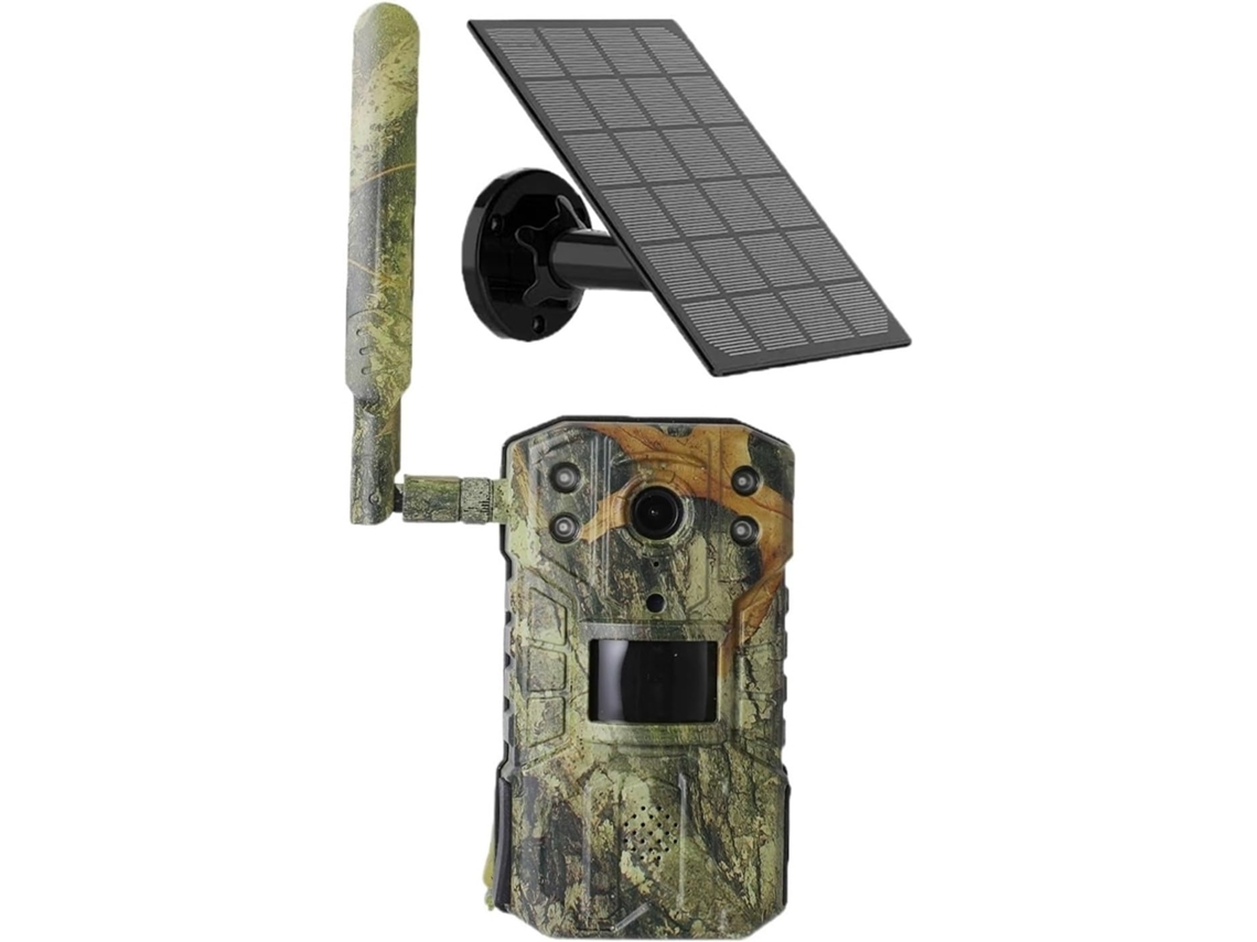 Caméra Faune Sauvage De Chasse Solaire 4mp 4g, Étanche À 20m, Movimiento De Detección Pir, Suivi La En