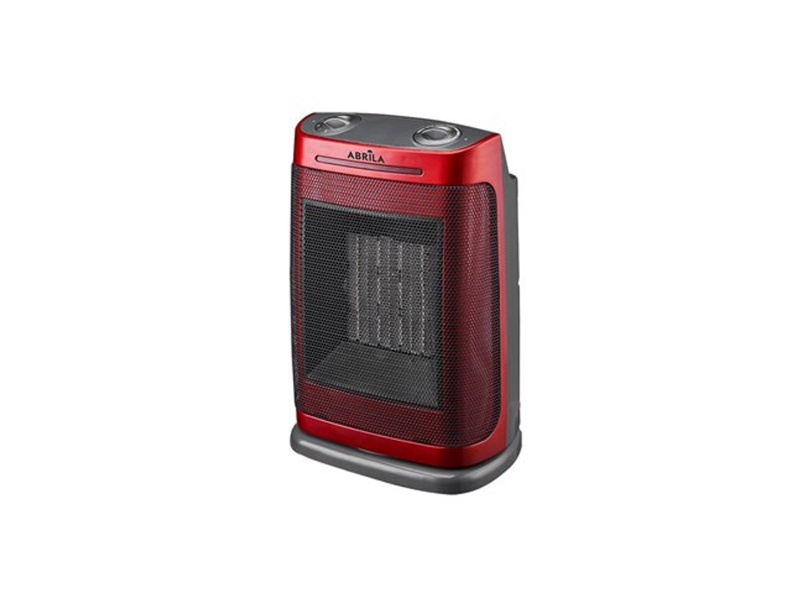 Termoventilador Cerámico Ptc Fogón Rojo 1500w 2 Potencias 3 Funciones Termostato Antivuelco (29x19x14,5cm)