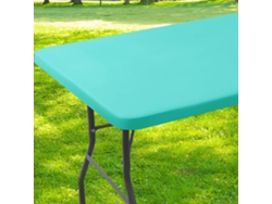 Mantel de vinilo con reverso de franela suave y borde elástico ajustable. Protector de mesa impermeable y antideslizante para mesas rectangulares de 3 piezas.