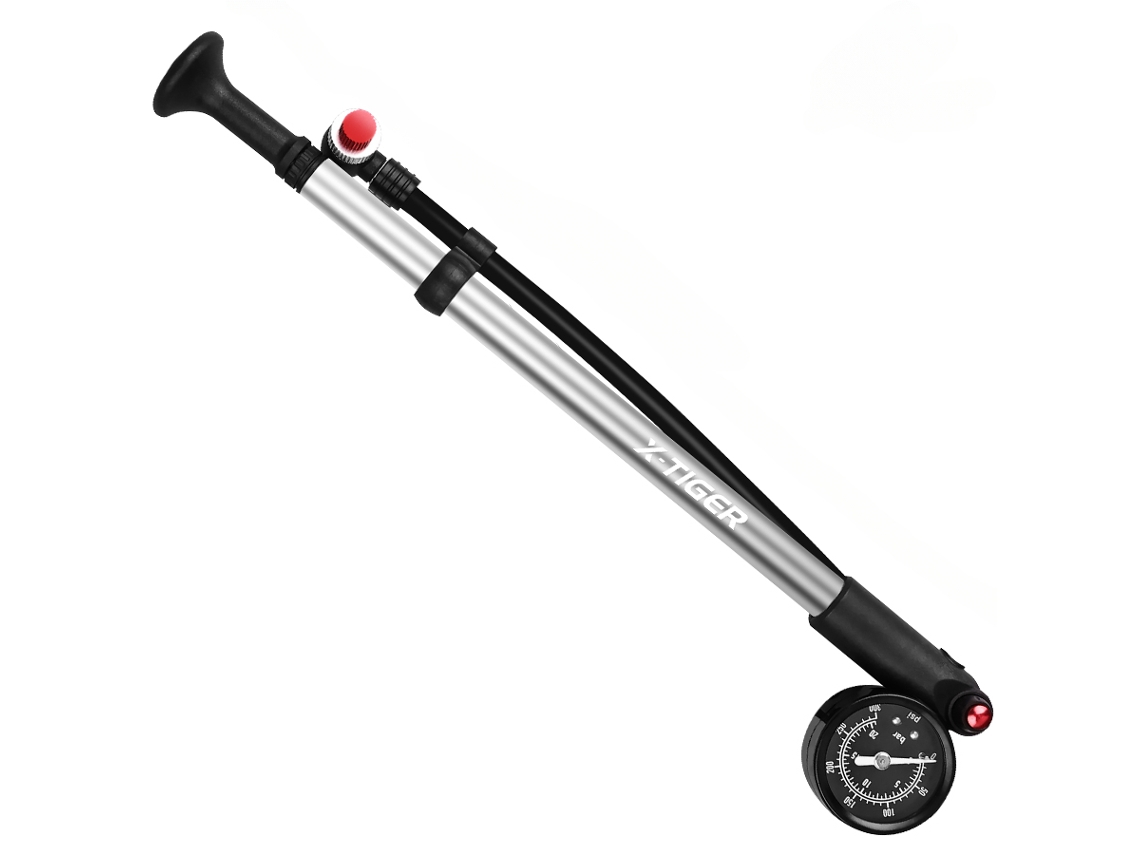 Bomba de bicicleta X Tiger de 300 psi con válvula TE, inflador manual para neumáticos Av/fvvayotoy