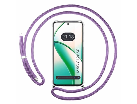 Funda Suspensa para Realme 12 5G 12X 5G TUMUNDOSMARTPHONE Silicona Morado