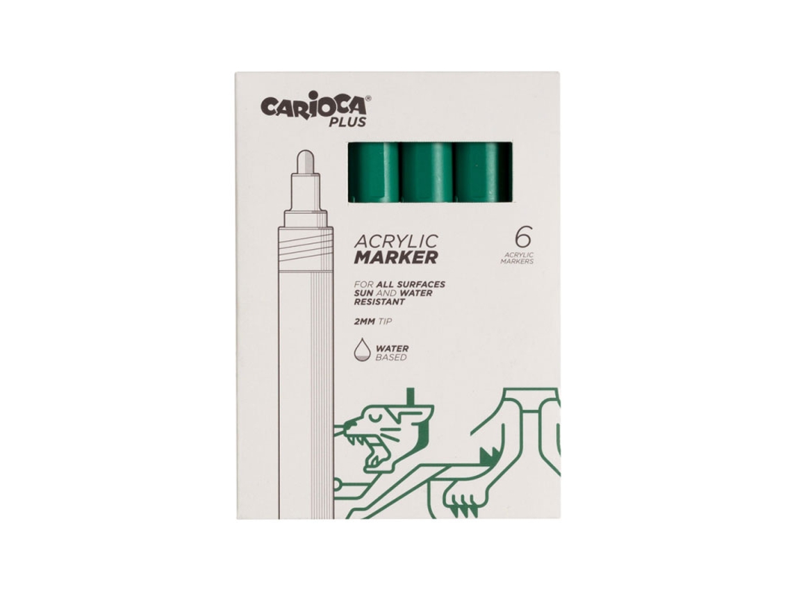 Marcador Acrílico CARIOCA Plus Verde 45218/04