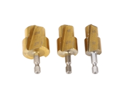 3pcs Brocas De Expansión Para Tuberías Ppr/pvc Acero Carburado Mango Hexagonal 19/24/31mm