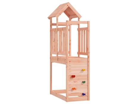 Casita Infantil Con Pared De Escalada VIDAXL Marrón Madera (53x110.5x214 cm)