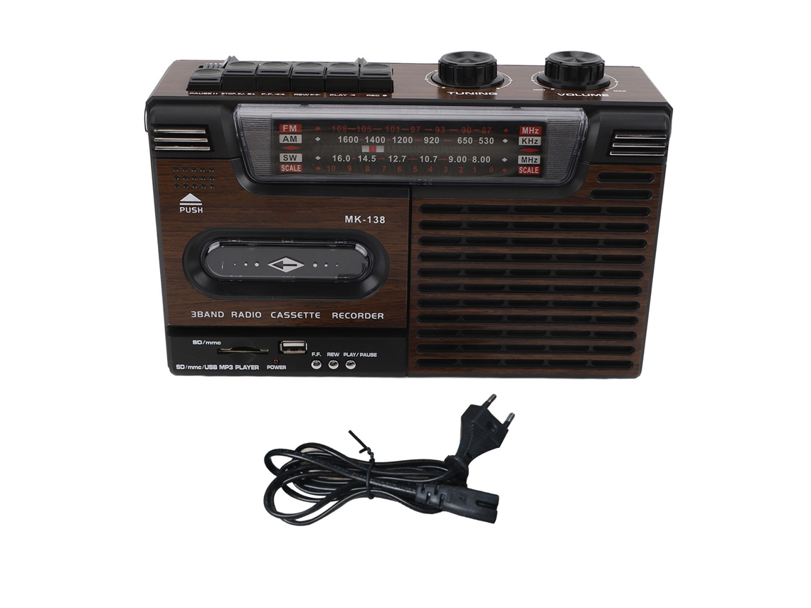 Reproductor De Casetes Portátil Retro Con Radio Am/sw/fm De 4 Bandas, Efecto De Campo Cercano, Enchufe Europeo, 220 V.