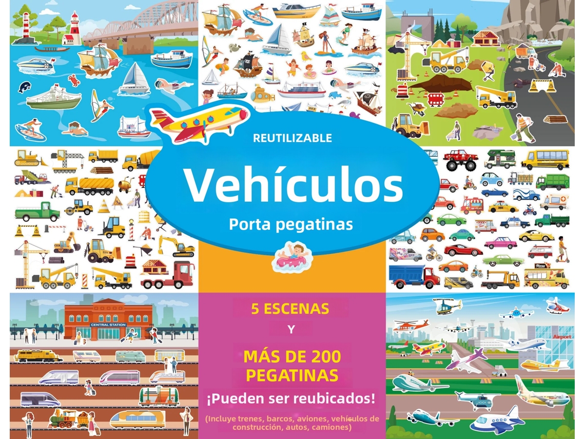 (estilo 2) Pegatinas De Escenas Infantiles, Más De 200 Hojas, Reutilizables, Juguete Educativo