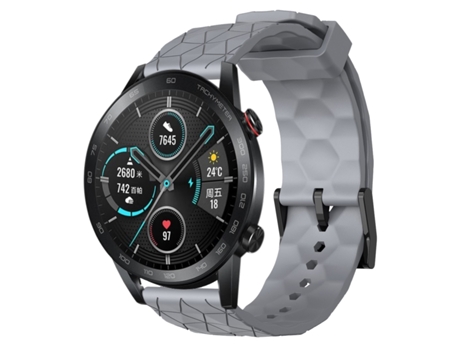 Correa de reloj inteligente para Honor Magic Watch 2 46 mm 22 mm Patrón de fútbol de silicona de color sólido (gris)