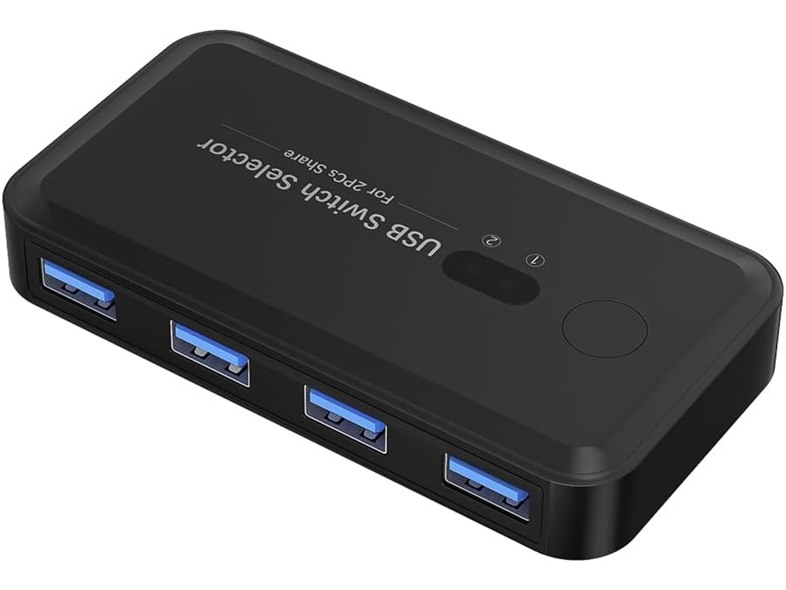 Estación De Acoplamiento Con Selector De Conmutador Kvm Usb 3.0 Para Compartir Archivos Entre 2 Ordenadores.