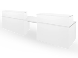 Mostrador de Recepción Apolo Doble adaptado para minusválidos OFILIKE (140+60+140cm - Blanco)