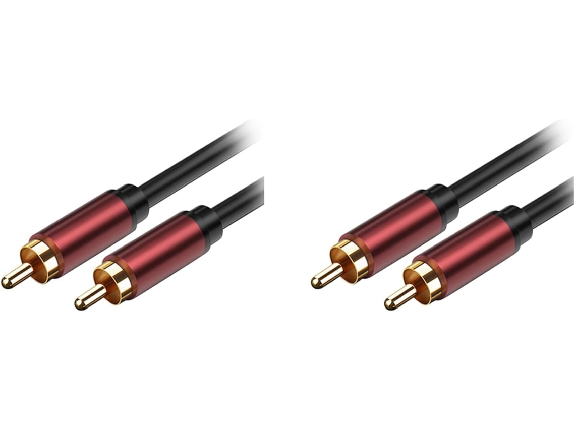 2x Lotus Subwoofer Cabezal Av Audio Proyector Dvd Tv Cable A 5m / 16.4ft