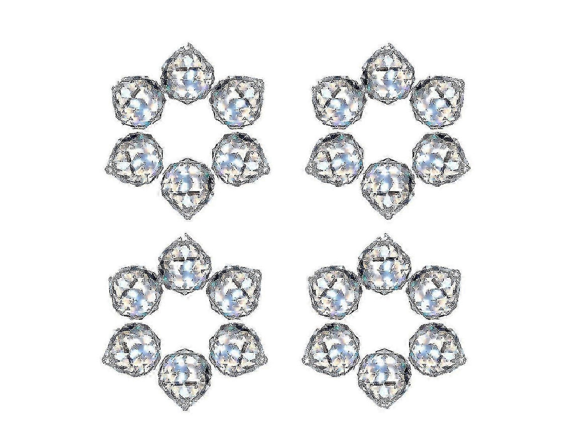 Juego de 24 bolas de cristal para colgar en ventanas, hogar y oficina - Ideales para captar la luz del sol - Colgantes arcoíris