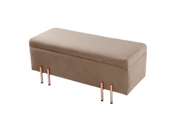 Banco Con Almacenaje Dals 100x40x42 Cm Terciopelo - Marrón [EN.CASA]