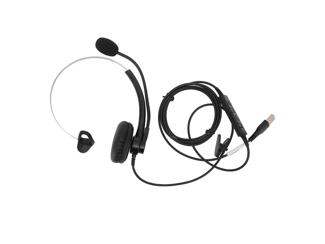 Auriculares Mono Con Cable Y Cancelación De Ruido Para Centros De Llamadas, Oficinas Y Negocios, Con Interfaz Usb.