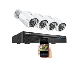 Sistema de cámaras de seguridad NVR Sannce, resolución de video de 8 MP, compatible con 8 canales POE, 4 cámaras de 8 MP, sin OEM