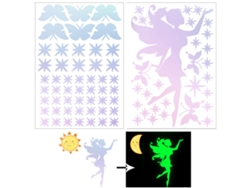 Pegatinas luminosas de pared, pegatinas de estrellas que brillan en la oscuridad, decoración para habitación infantil, habitación de niña, guardería.