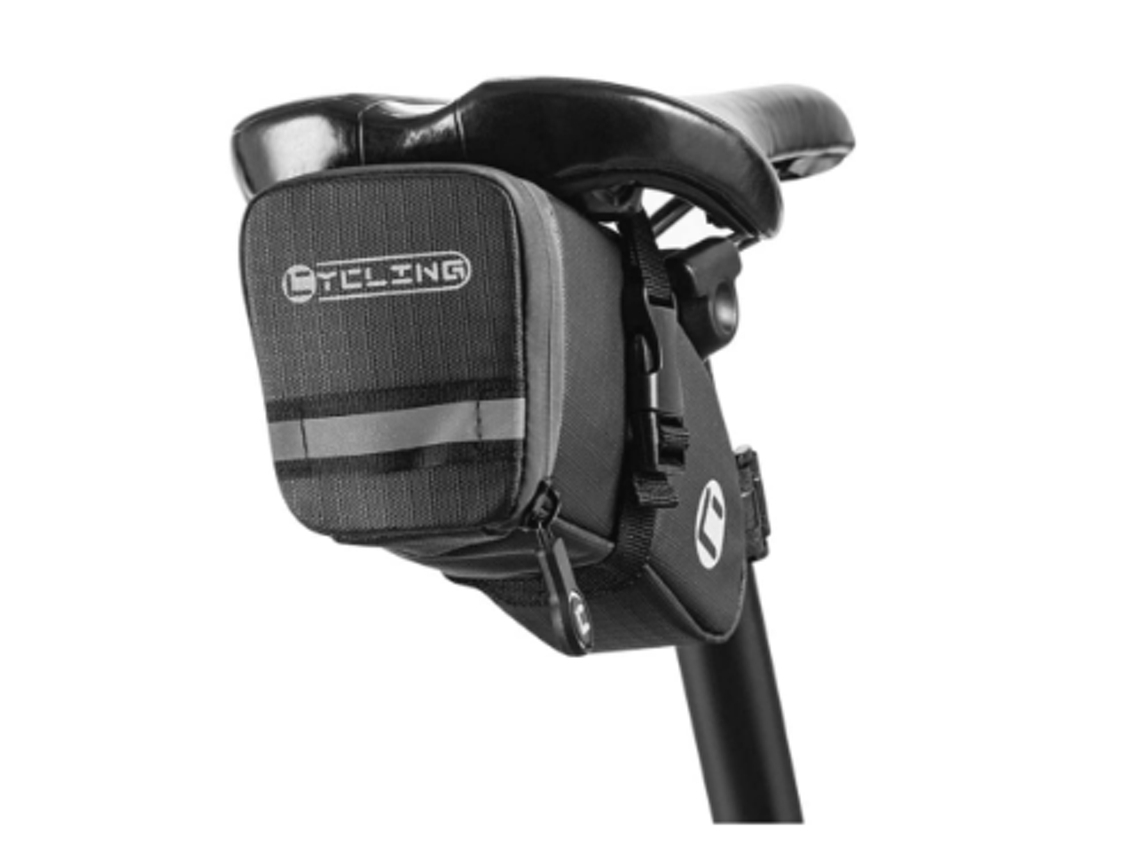 Bolsa de sillín de ciclismo reflectante impermeable de 0,8 L, bolsa de asiento de ciclismo, paquetes de sillín YEMAESRE