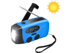 Linterna de emergencia con manivela, radio meteorológica solar, batería de 2000 mAh, linterna LED, alarma SOS Nicecee