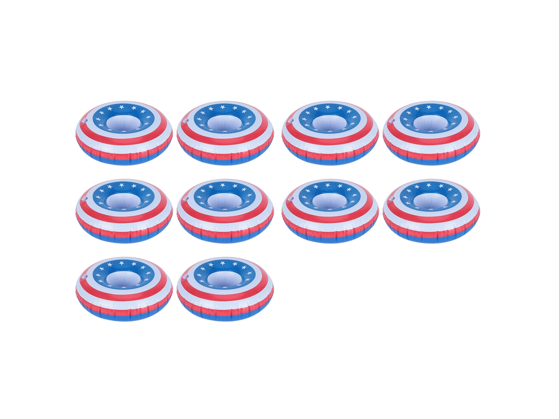 Bjww-10 Unidades de Porta-Copos Infláveis Flutuantes para Piscina, Brinquedos Divertidos para Banho e Piscina