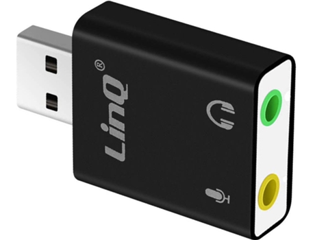 Tarjeta de Sonido Externa LINQ U3059 (USB - Negro)