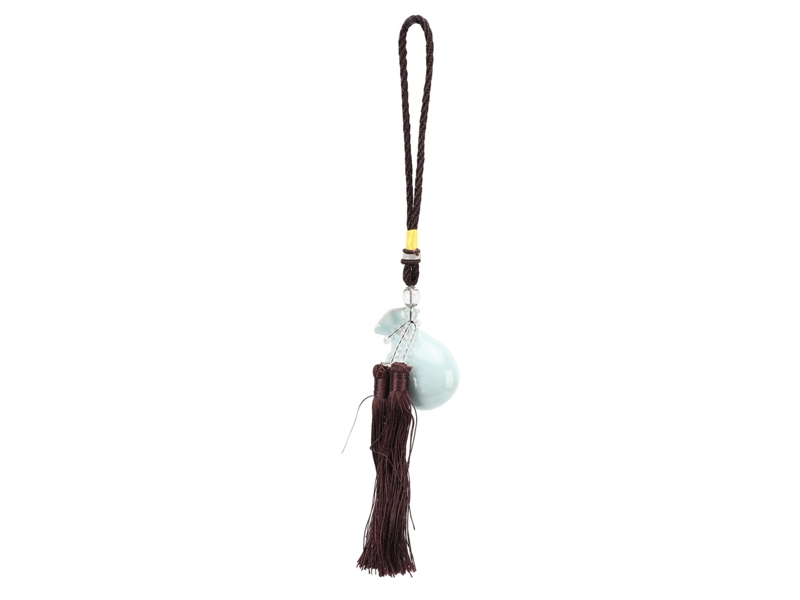Llavero Ligero Con Borla De Cuentas De Porcelana Para Bolso, Cartera O Funda De Teléfono Sy Gl 011