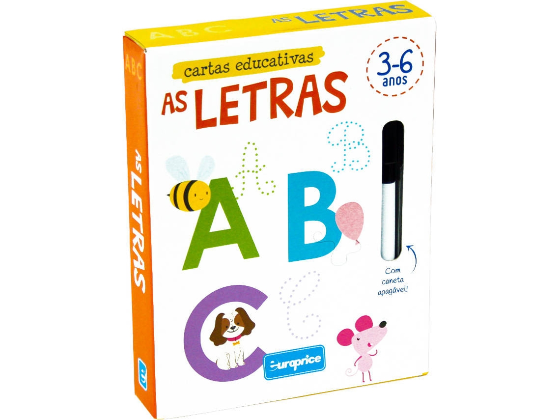 Juego de Mesa EUROPRICE Cartas Educativas Letras (Portugués) (Edad Mínima: 3)