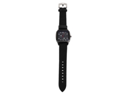 Reloj De Cuarzo Casual Para Hombre Con Correa De Piel Sintética Negra