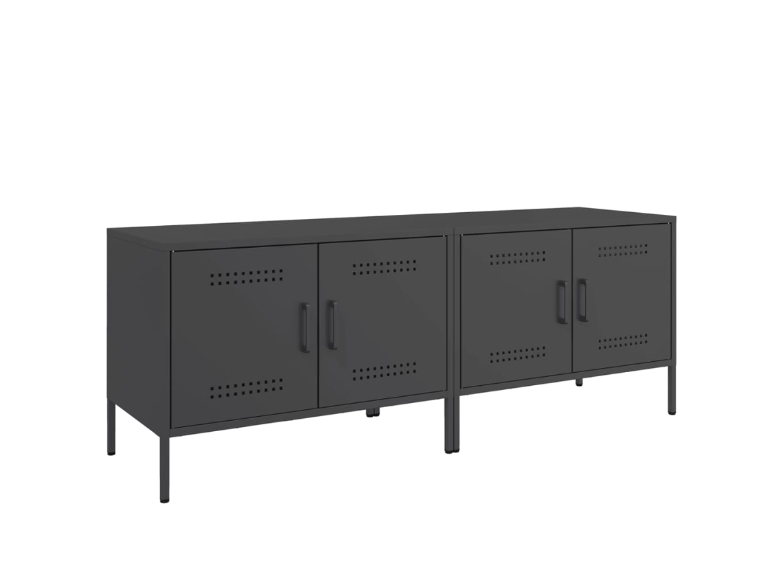 Maison Exclusive - Muebles De Tv 2 Piezas Acero Negro 68x39x50,5 Cm