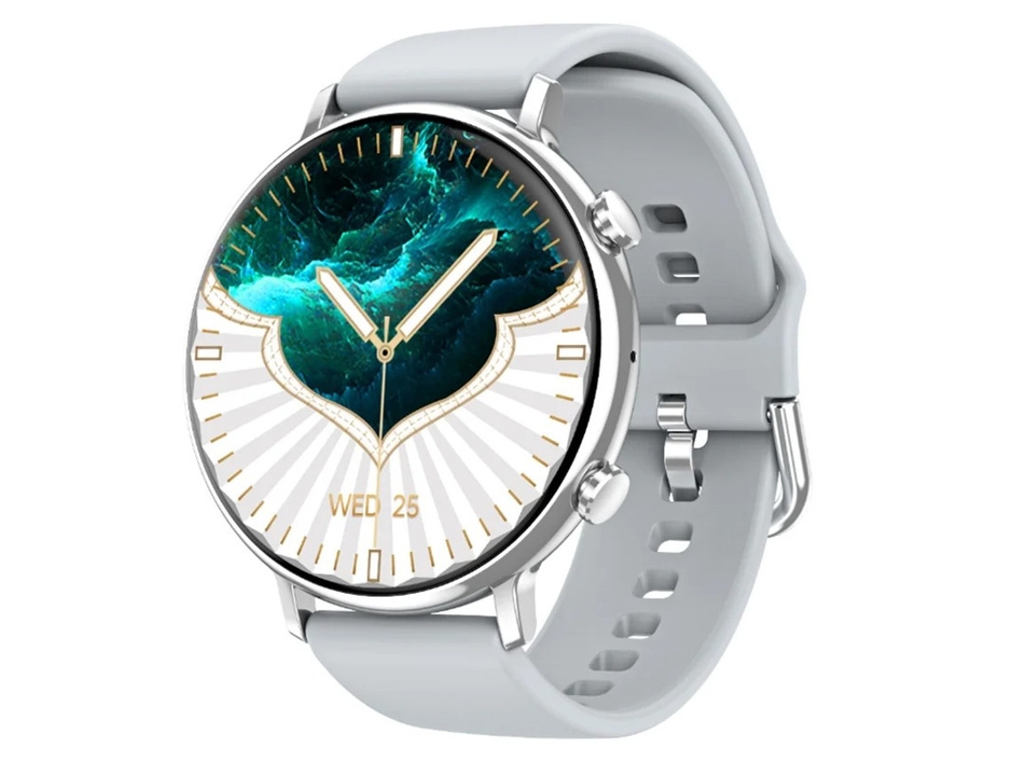 Reloj inteligente Bestvite para mujer con llamadas Bluetooth, seguimiento deportivo, monitorización de salud y podómetro (plateado)