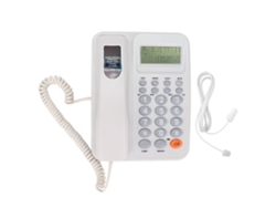 Teléfono Con Cable Kxt2027cid Con Identificador De Llamadas, Manos Libres Parciales, 24 Tonos De Llamada, Pantalla, Para Oficina/hotel, Blanco.