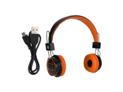 Auriculares Inalámbricos Portátiles Bluetooth B-13 Con Radio Fm, Audio, Música Y Pantalla Naranja