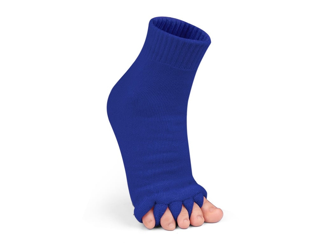 Calcetines Separadores De Dedos Para Mujer, Ideales Para Yoga, Alivio Del Dolor Y Mejora De La Circulación Henten Home, 1 Par, Azul Marino