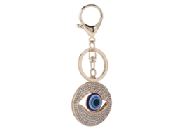 Llavero Con Diamantes De Imitación Azules De Ojo Turco, Accesorio De Moda Para Mujer, Bolso