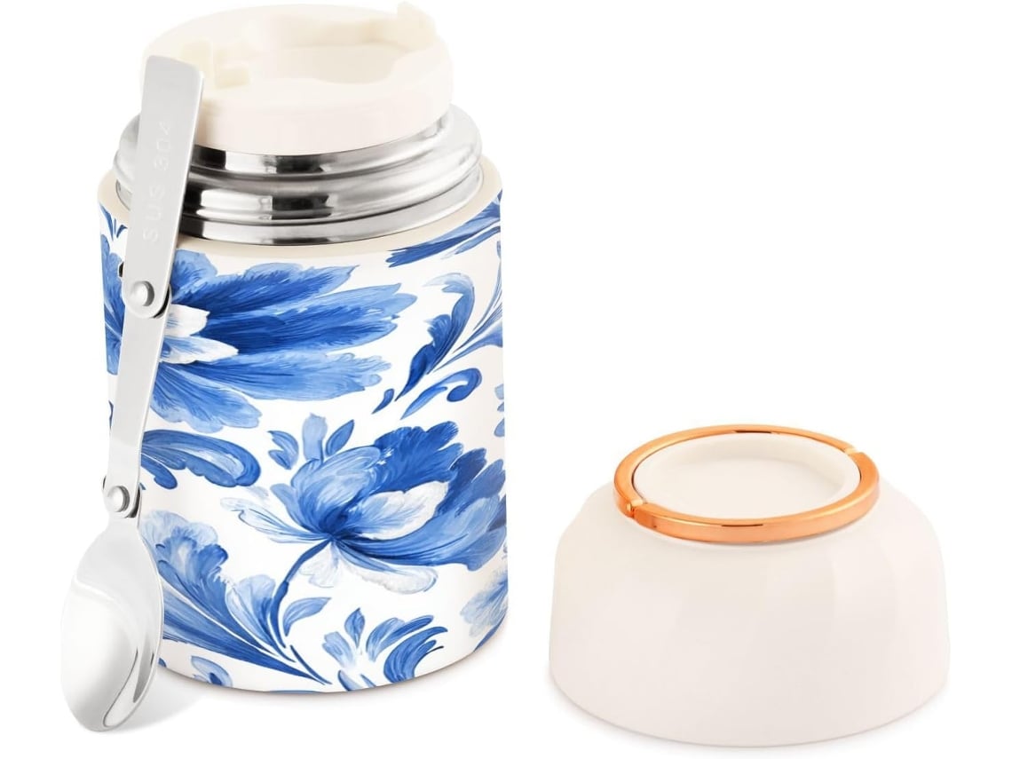 Recipiente Térmico De Acero Inoxidable Para Alimentos Adultos 500 Ml Libre Bpa Boca Ancha Incluye Cuchara ...