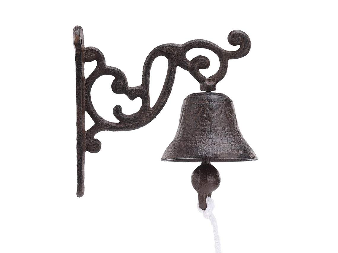Timbre de puerta de hierro decorativo y acogedor hecho a mano