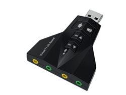 Adaptador de audio USB 7.1 OnePlus NB1399, color negro