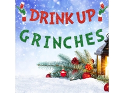 Bandera del Grinch – Corona y decoración navideña brillante para las fiestas de invierno