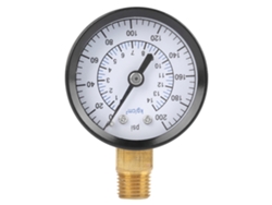 Manómetro De Presión De 0-200 Psi/0-14 Kgf/cm² Con Conexión Npt De 1/4" Para Agua, Aire Y Aceite.