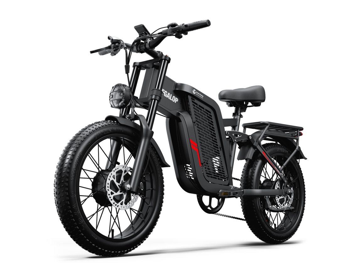 Bicicleta de montaña eléctrica Tifgalop F7 con doble motor, 2000 W, 20 pulgadas, con batería de 52 VY 24 Ah.