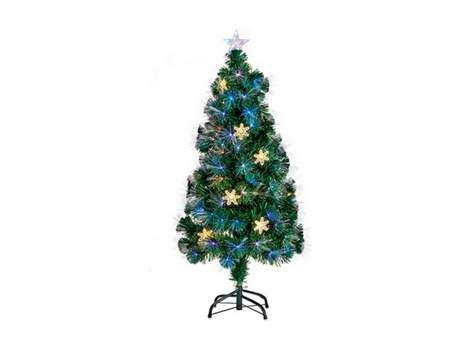 Árbol de Navidad Com Estrela Leve Led Metal Verde Plástico 80 X 80 X 180 cm