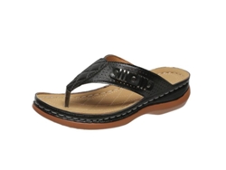 Sandalias De Mujer Verano Flip-flop Planas Antideslizantes Suelas Gruesas Zapatos Cómodos Para Playa Casual Kpy 40 Negro