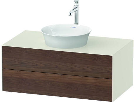 DURAVIT Tulip blanco, mueble de baño de pared, ancho 1000 x fondo 550mm, con 2 cajones, con tecnología Tip-on, WT49860
