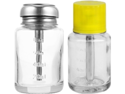 Conjunto De 2 Frascos De Vidro Recarregáveis De 100ml Com Bico Dosador.