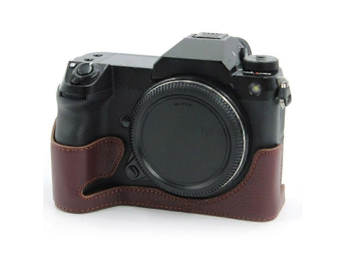 Funda protectora de cuero genuino para cámara Fujifilm Gfx-100s con ranura para batería. Facpoet