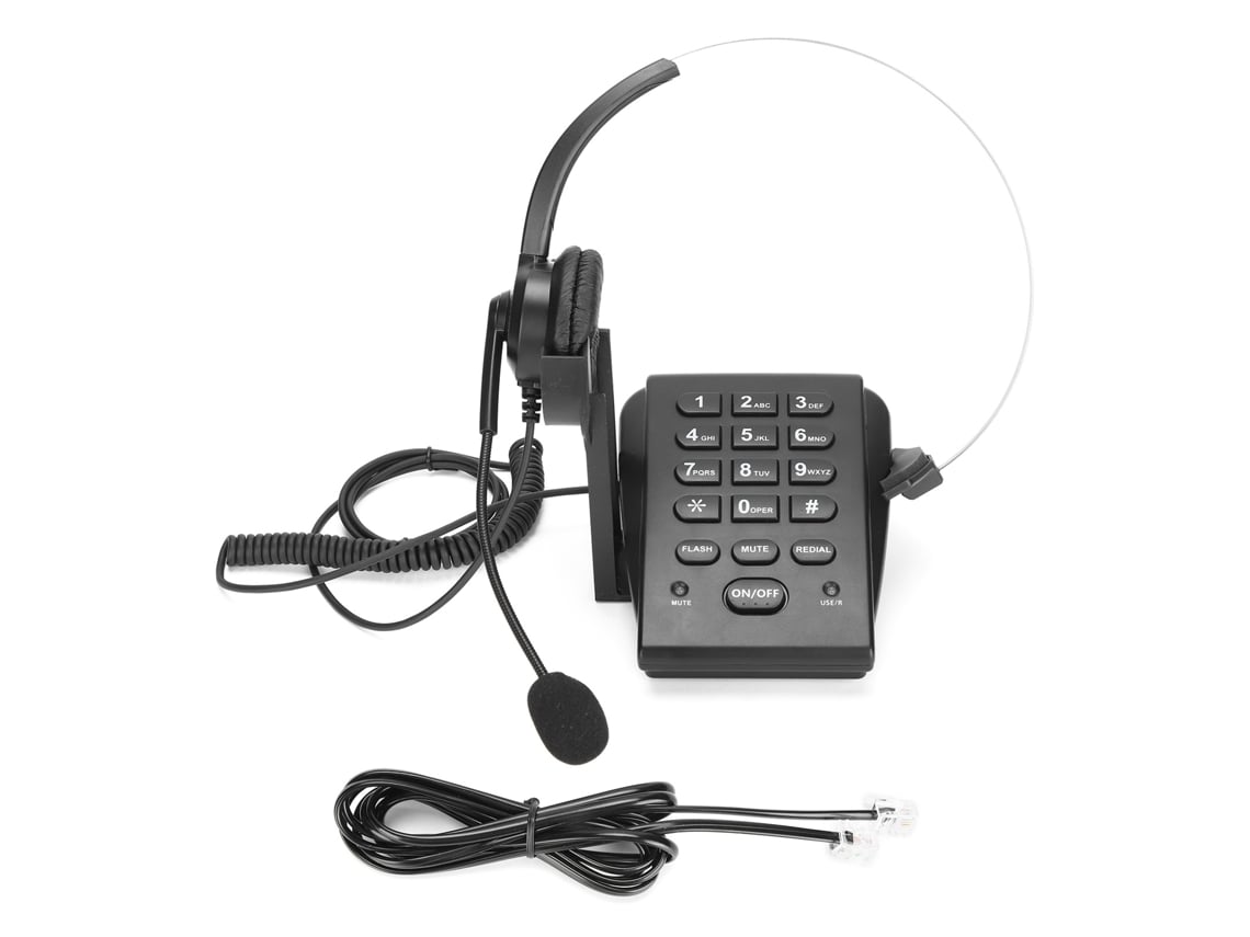 Telefone Fio Com Fone De Ouvido Omnidirecional Microfone Para Call Center Escritório Home