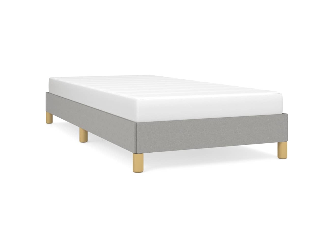 Maison Exclusive - Estructura De Cama Sin Colchón Tela Gris Claro 90x190 Cm