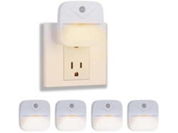 4 Paquetes De Luces Nocturnas Led Luces Nocturnas Con Sensor De Luz Del Anochecer Al Amanecer Luz Nocturna Activada Por Sensor De Pared Luz Yizhood