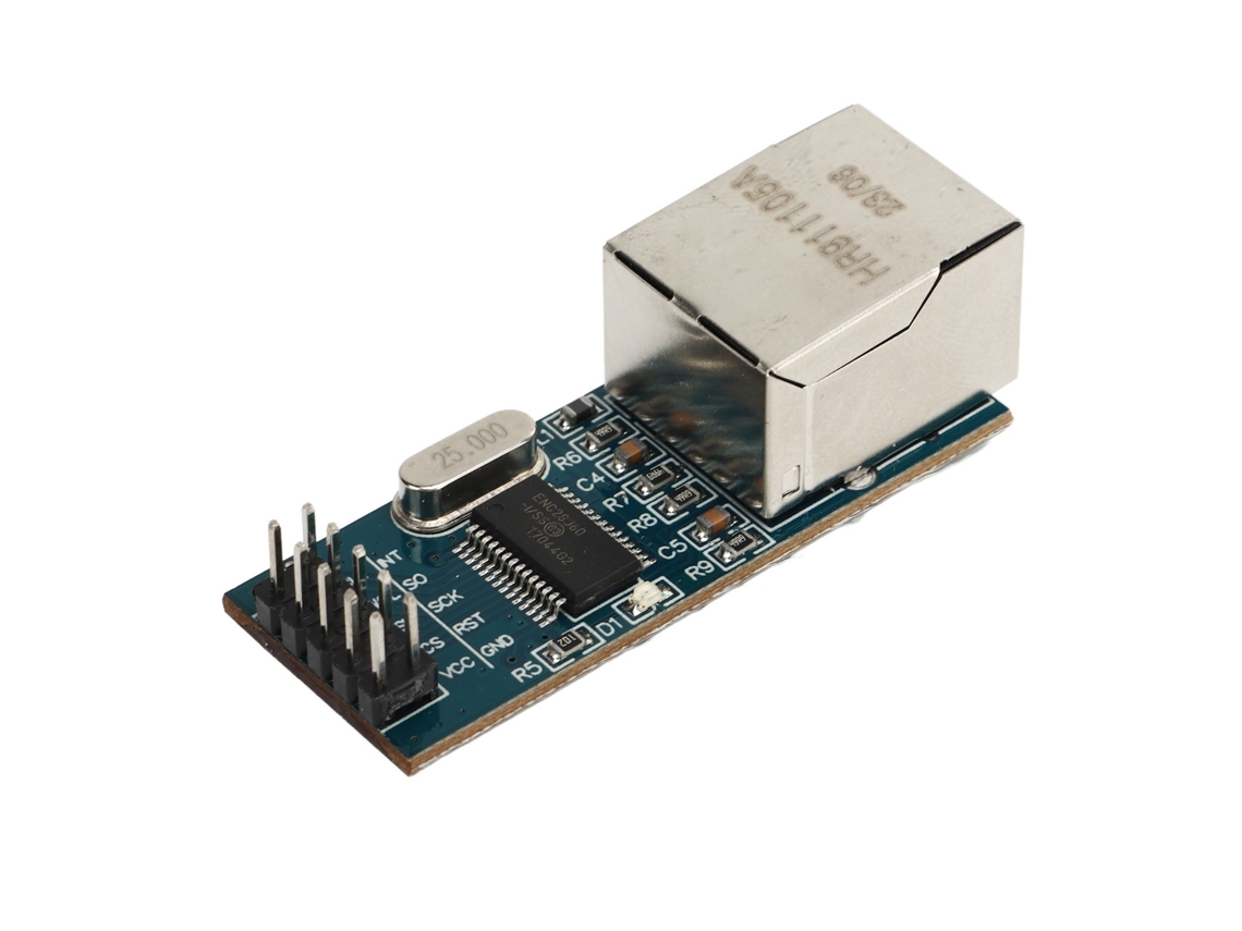 Módulo De Red Ethernet Enc28j60 Hr911105a Con Interfaz Spi Placa De Desarrollo Mini 3.3v