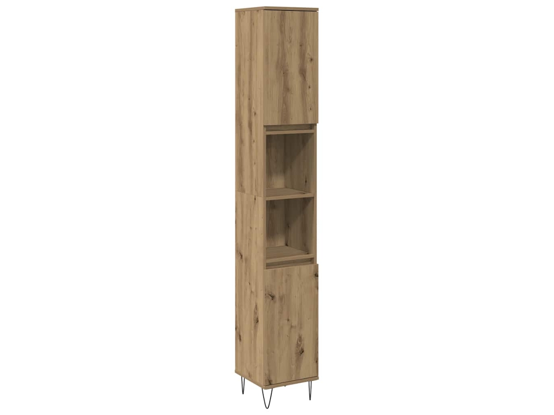 Maison Exclusive - Armario De Baño Madera Contrachapada Roble Artisan 30x30x190 Cm
