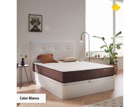 Pack Colchón y Cabecero y Canape Abatible DESCANSIN (135 x 190 cm - Blanco)