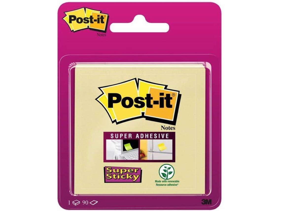 Bloc de Notas Adhesivo POST-IT Super Sticky Canary Yellow™ (76 x 76 mm - 90 hojas)